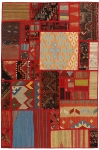 Handgeknüpfter persischer Teppich &Kelim Patchwork