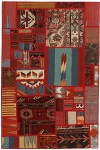 Handgeknüpfter persischer Teppich &Kelim Patchwork
