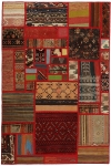 Handgeknüpfter persischer Teppich &Kelim Patchwork