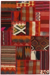 Handgeknüpfter persischer Teppich &Kelim Patchwork