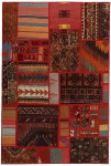 Handgeknüpfter persischer Teppich &Kelim Patchwork
