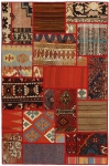 Handgeknüpfter persischer Teppich &Kelim Patchwork