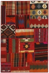 Handgeknüpfter persischer Teppich &Kelim Patchwork