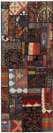 Handgeknüpfter persischer Teppich &Kelim Patchwork