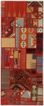 Handgeknüpfter persischer Teppich &Kelim Patchwork