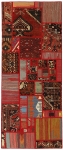 Handgeknüpfter persischer Teppich &Kelim Patchwork