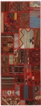 Handgeknüpfter persischer Teppich &Kelim Patchwork