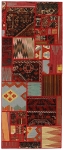 Handgeknüpfter persischer Teppich &Kelim Patchwork