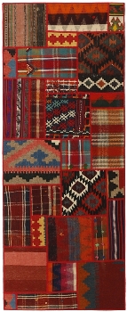 Handgeknüpfter persischer Teppich &Kelim Patchwork