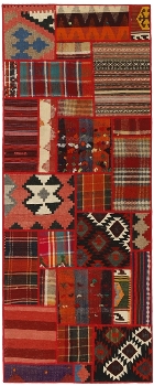 Handgeknüpfter persischer Teppich &Kelim Patchwork