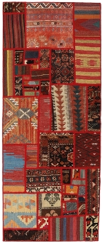 Handgeknüpfter persischer Teppich &Kelim Patchwork
