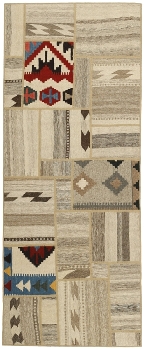 Handgeknüpfter persischer Teppich &Kelim Patchwork