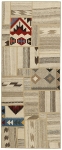 Handgeknüpfter persischer Teppich &Kelim Patchwork