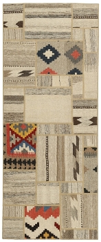Handgeknüpfter persischer Teppich &Kelim Patchwork