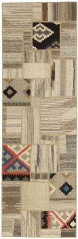 Handgeknüpfter persischer Teppich &Kelim Patchwork