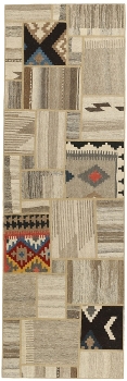 Handgeknüpfter persischer Teppich &Kelim Patchwork