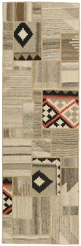 Handgeknüpfter persischer Teppich &Kelim Patchwork