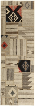Handgeknüpfter persischer Teppich &Kelim Patchwork