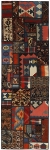 Handgeknüpfter persischer Teppich &Kelim Patchwork