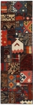 Handgeknüpfter persischer Teppich &Kelim Patchwork
