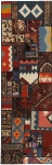 Handgeknüpfter persischer Teppich &Kelim Patchwork