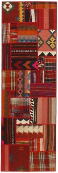 Handgeknüpfter persischer Teppich &Kelim Patchwork