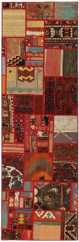 Handgeknüpfter persischer Teppich &Kelim Patchwork
