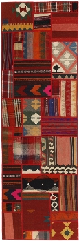 Handgeknüpfter persischer Teppich &Kelim Patchwork