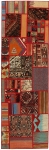 Handgeknüpfter persischer Teppich &Kelim Patchwork