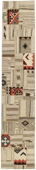 Handgeknüpfter persischer Teppich &Kelim Patchwork