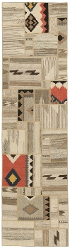 Handgeknüpfter persischer Teppich &Kelim Patchwork