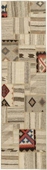Handgeknüpfter persischer Teppich &Kelim Patchwork