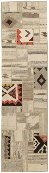 Handgeknüpfter persischer Teppich &Kelim Patchwork