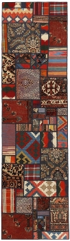 Handgeknüpfter persischer Teppich &Kelim Patchwork