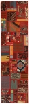 Handgeknüpfter persischer Teppich &Kelim Patchwork