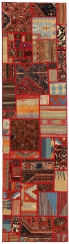 Handgeknüpfter persischer Teppich &Kelim Patchwork