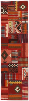 Handgeknüpfter persischer Teppich &Kelim Patchwork