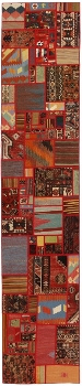 Handgeknüpfter persischer Teppich &Kelim Patchwork