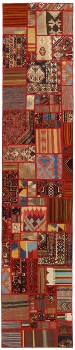 Handgeknüpfter persischer Teppich &Kelim Patchwork