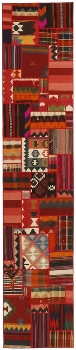 Handgeknüpfter persischer Teppich &Kelim Patchwork